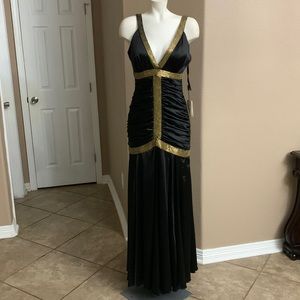 Black and gold vintage dress